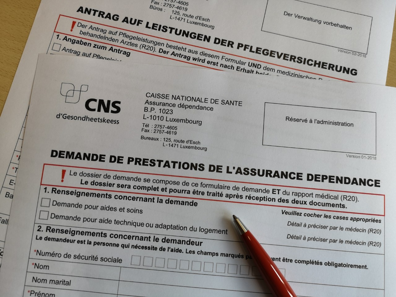 Formulaire de demande