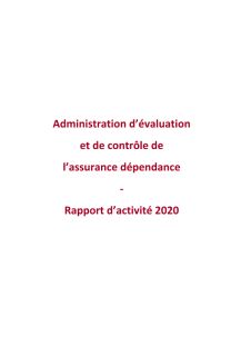 Rapport d'activité de l'AEC 2020