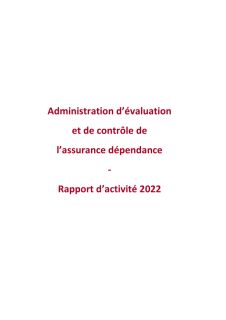 Rapport d'activité de l'AEC 2022